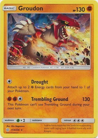 Cosmic Eclipse Groudon #113/236 Cracked Ice Holo